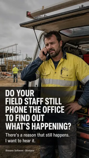Field staff calling the office for job information